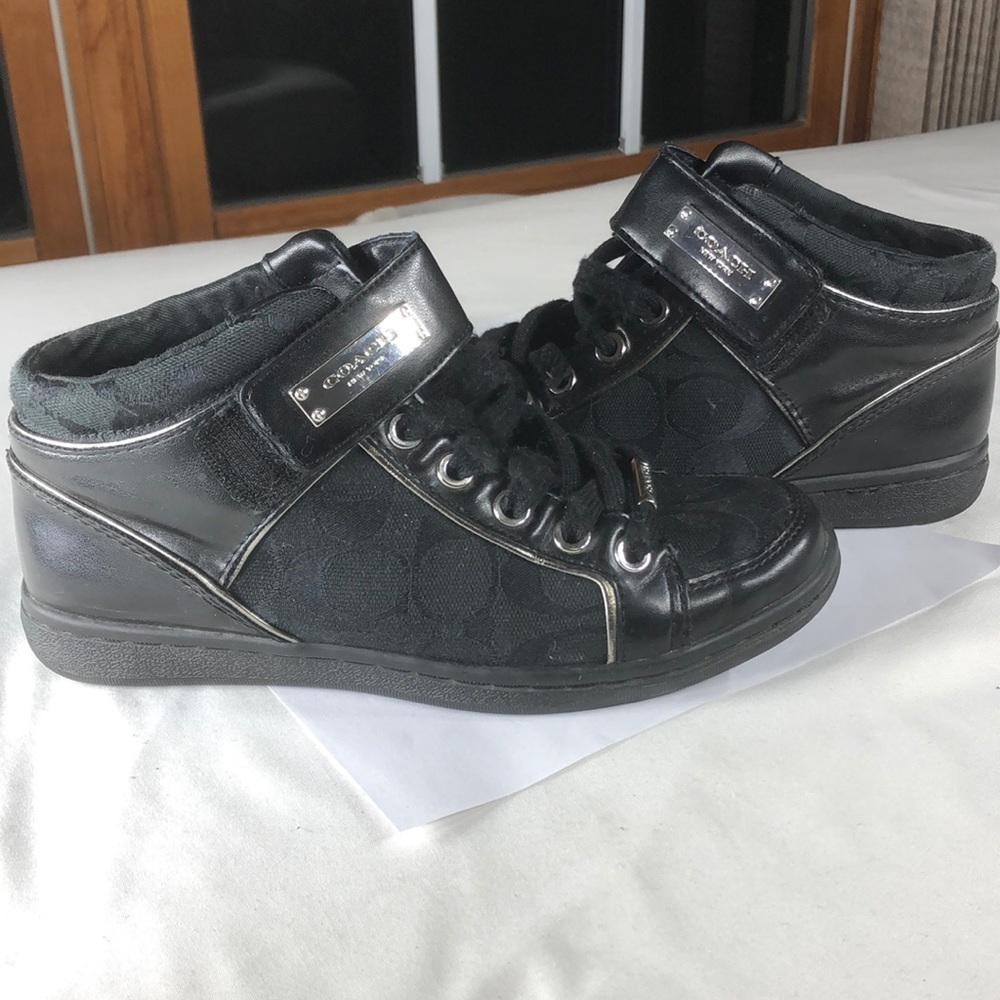 Coach Zany Leather High Top Sneakers Size 5